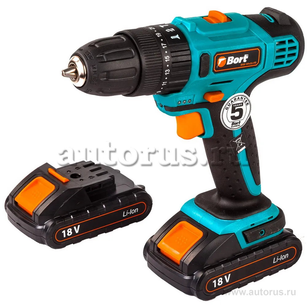 Шуруповерт Bort BAB-18Ix2Li-FD